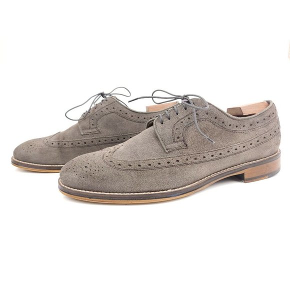 Johnston & Murphy Brogue Wingtip Suede Mens 9 M - Picture 2 of 11